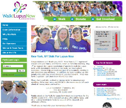 Walk For Lupus Now - We built and maintained the Lupus Foundations of America's event sites for their national walks